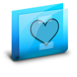 Folder Heart Alt Blue Icon 256x256 png